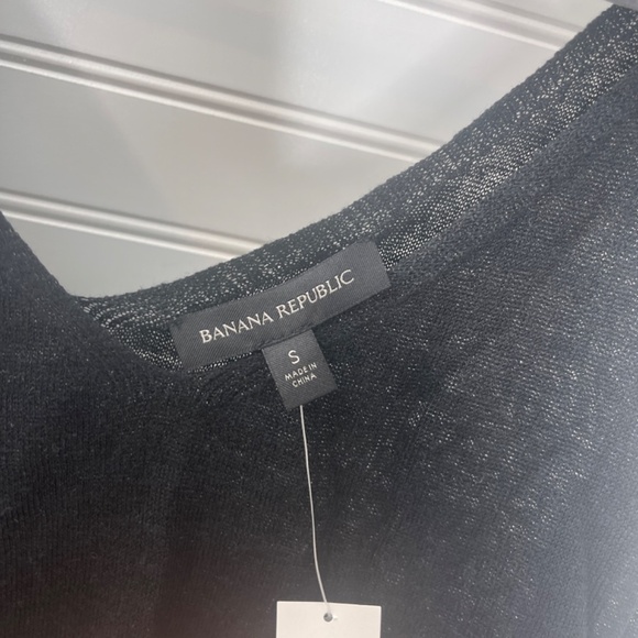 NWT Banana Republic Tank Black Linen Small - Picture 2 of 8